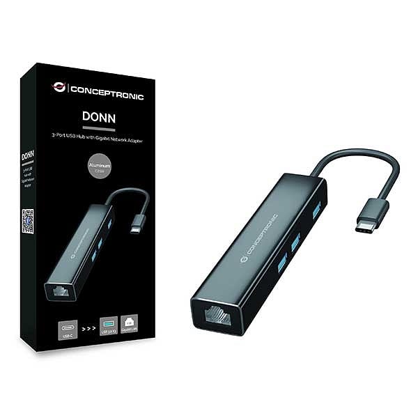Conceptronic HUB 3 Puertos USB Gigabit  Adaptador