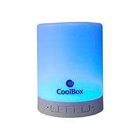 CoolBox Altavoz Bluetooth Lampara Led Blanco