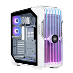 Cooler Master HAF 700 EVO ARGB Cristal Templado Pantalla LCD | Caja E-ATX Blanca