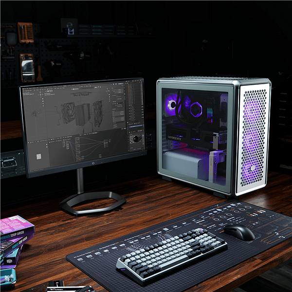 Cooler Master MasterFrame 600  MidTower ATX Modular Plateado