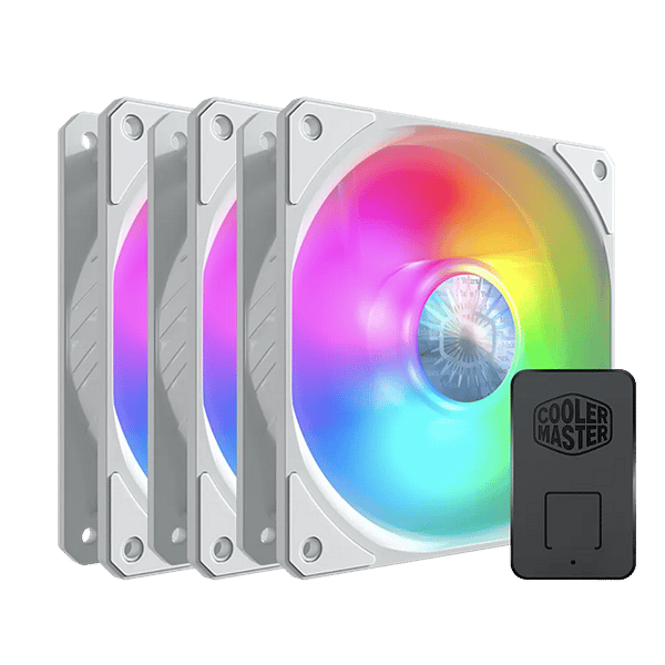 Cooler Master SickleFlow 120 ARGB White Edition 3 In 1 Carcasa del ordenador Ventilador 12 cm Blanco 3 piezas