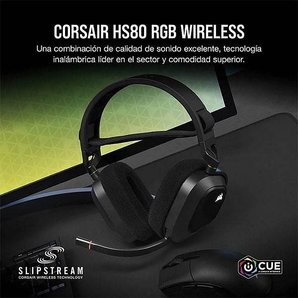 Corsair HS80 RGB Wireless Carbon  Auriculares