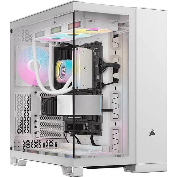 Corsair 6500x Doble  Caja EATX Cristal templado Blanca Aluminio Gris Satinado