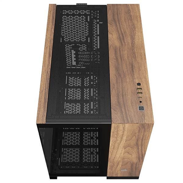 Corsair 2500x Doble  Caja MATX Cristal templado Negro  Nogal