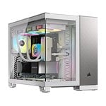 Corsair 2500x Doble  Caja MATX Cristal templado Blanco  Gris Satinado