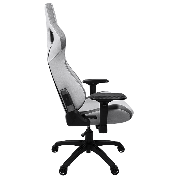 Corsair T3 RUSH Fabric  Silla Gaming Reclinable Ergonómica con Soporte Lumbar y Cervical Grey  White