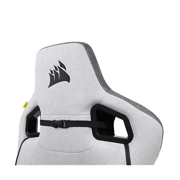 Corsair T3 RUSH Fabric  Silla Gaming Reclinable Ergonómica con Soporte Lumbar y Cervical Grey  White