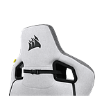 Corsair T3 RUSH Fabric  Silla Gaming Reclinable Ergonómica con Soporte Lumbar y Cervical Grey  White