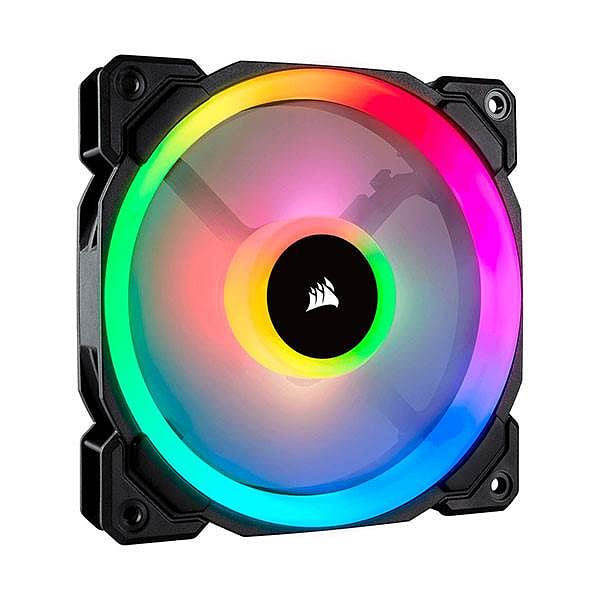 VENTILADOR CAJA ADICIONAL 12X12 CORSAIR LL120 RGB NEGRO PACK