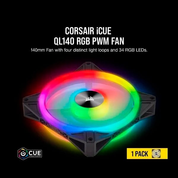 Corsair QL140 RGB 140mm  Ventilador