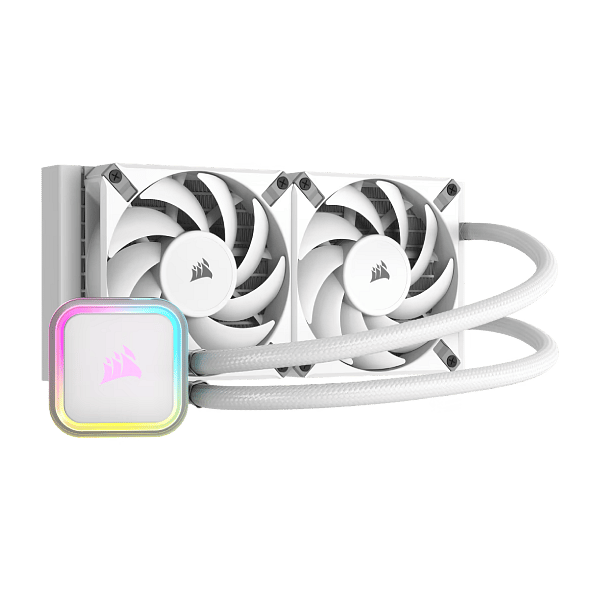 Corsair iCUE H100i RGB Elite AIO 240mm  Refrigeración Líquida Blanca