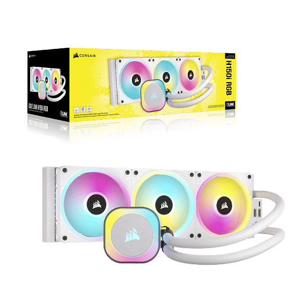 Corsair iCUE Link H150i RGB AIO 360mm  R Líquida Blanca