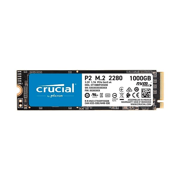 Crucial P2 1TB 3D NAND NVMe PCIe M2  SSD
