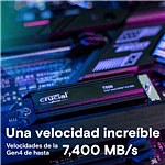 Crucial T500 1TB  SSD M2 NVMe Gen4 Con disipador térmico