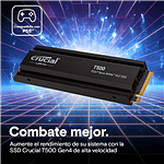 Crucial T500 1TB  SSD M2 NVMe Gen4 Con disipador térmico