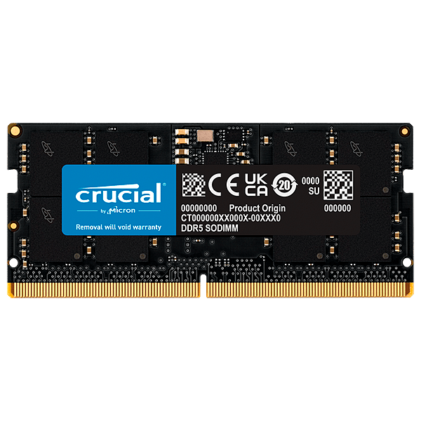 Crucial DDR5 16GB 4800Mhz SODIMM CL40  Memoria RAM