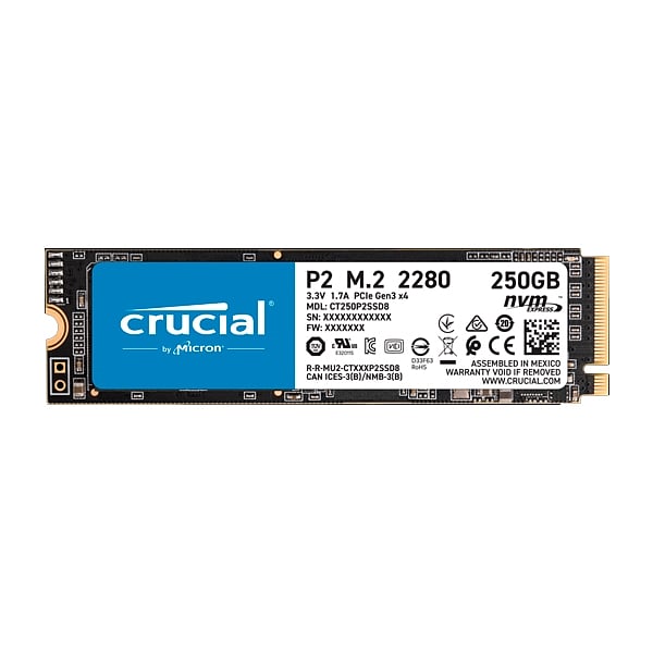Crucial P2 250GB 3D NAND NVMe PCIe M2  SSD
