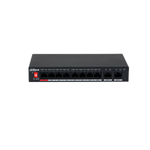 Dahua DHPFS30108ET96V2  Switch 8 puertos POE 90W 10100  2 UPLINK Gigabit