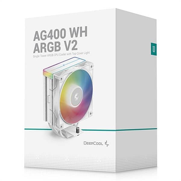 Deepcool AG400 ARGB V2  Disipador CPU Blanco