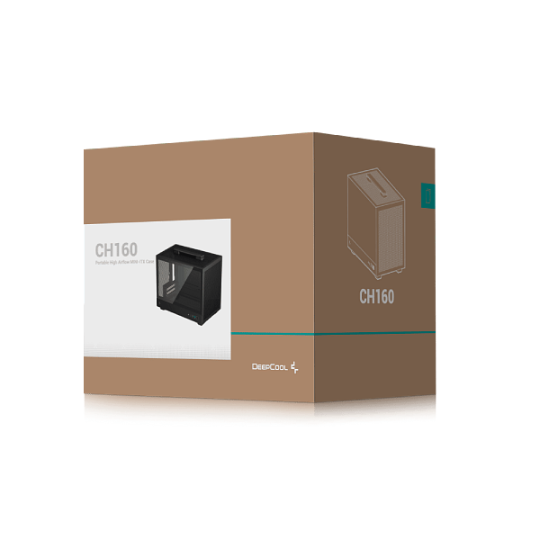 Deepcool CH160 USBC Negra  Caja Mini ITX Cristal Templado