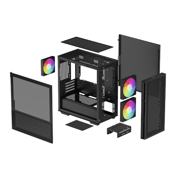 Deepcool CH360 ARGB   Caja Negra Cristal Templado