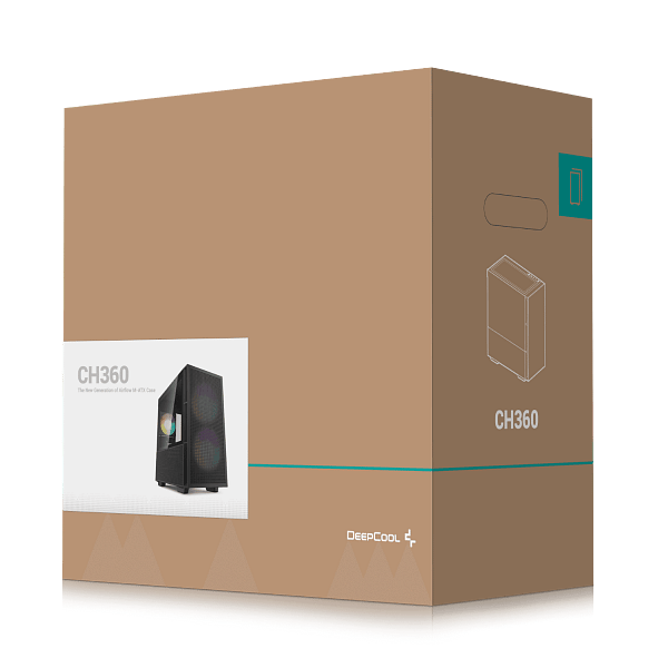 Deepcool CH360 ARGB   Caja Negra Cristal Templado