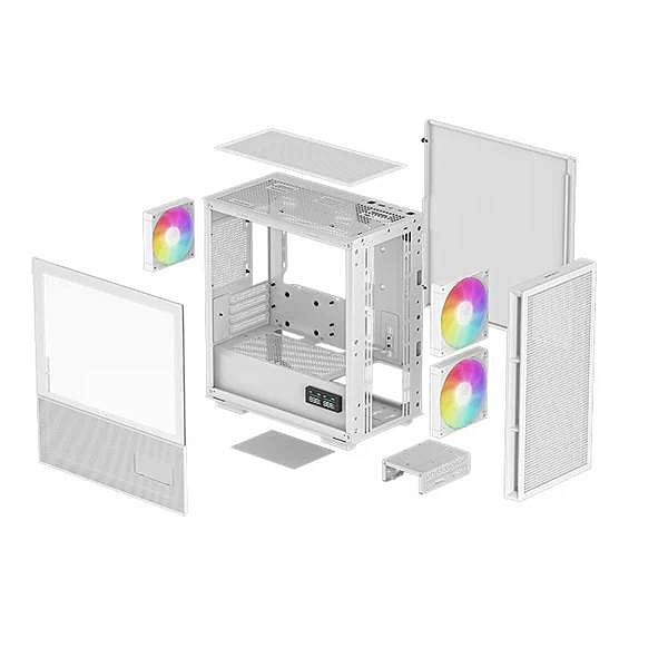 Deepcool CH360 ARGB   Caja Blanca Cristal Templado