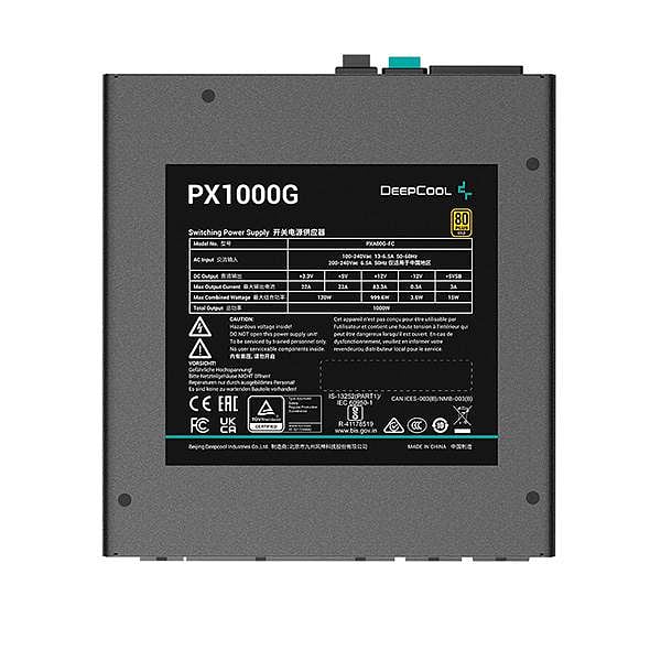 DeepCool PX1000G 1000W 80 Gold Full Modular PCIe 50 ATX 30  Fuente de Alimentación