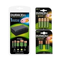 Duracell Pack Cargador + 4 Pilas AA 1300mAh y 4 AAA 750mAh