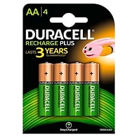 Duracell Pilas Recargables Recharge Plus AA 1300mAh 4 uds