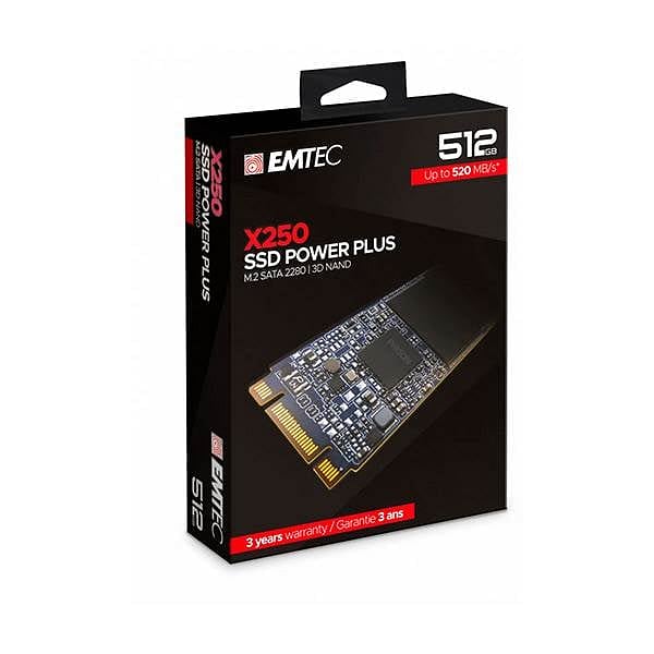 Emtec X250 512GB M2 2280 SATA3  Disco Duro SSD