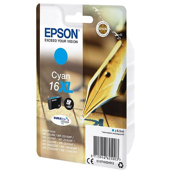 Cartucho Epson 16XL 450 páginas Cian DURABrite Ultra