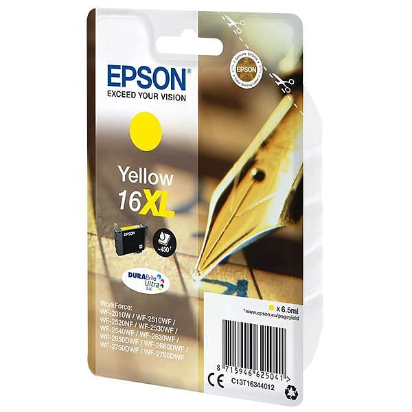 Cartucho Epson 16XL 450 páginas Amarillo DURABrite Ultra