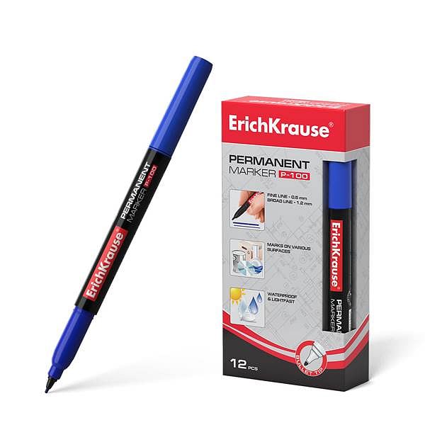 ErichKrause Marcador Permanente P100 Color Azul