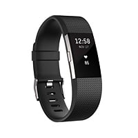 Fitbit Charge 2 Grande negro/plata - Pulsera de actividad