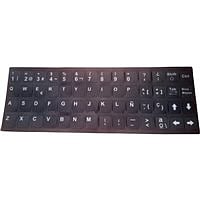 Adhesivo alta calidad para convertir un teclado de portátil a QWERTY en Español color Negro