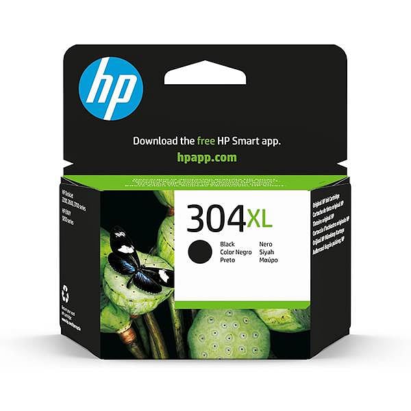 HP 304XL Negro Cartucho de Tinta Remanufacturado para HP  Muestra Nivel de Tinta  Reemplaza N9K08AEN9K06AE