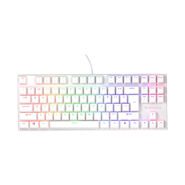 Genesis Thor 303 TKL Blanco RGB Brown Switch  Teclado