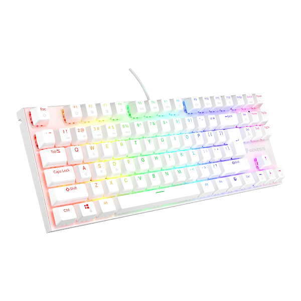 Genesis Thor 303 TKL Blanco RGB Brown Switch  Teclado