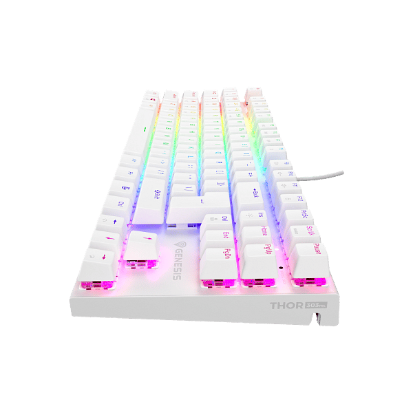 Genesis Thor 303 TKL Blanco RGB Brown Switch  Teclado