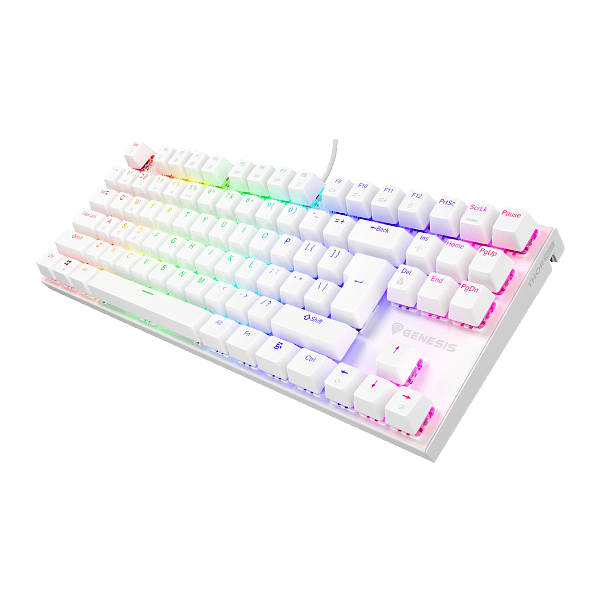 Genesis Thor 303 TKL Blanco RGB Brown Switch  Teclado