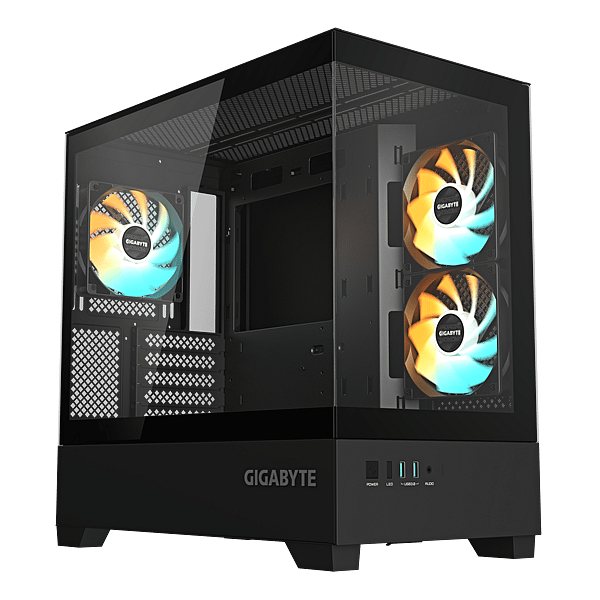 Gigabyte AORUS C201 Panoramic  Caja mATX ARGB Cristal Templado USB 30 Black RGB Fusion