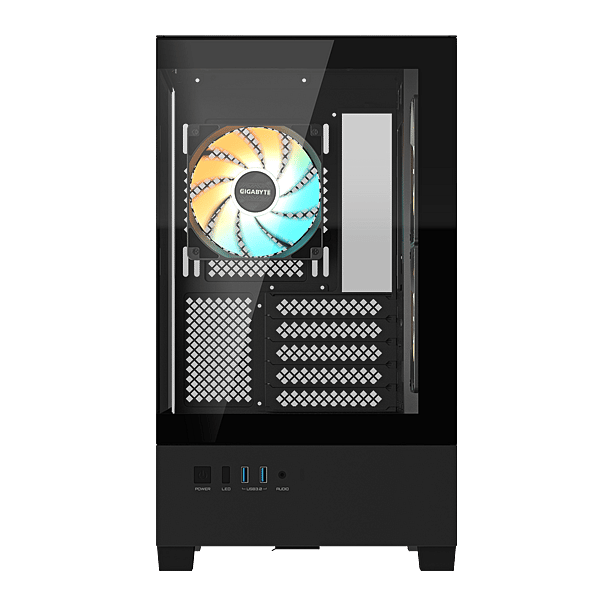 Gigabyte AORUS C201 Panoramic  Caja mATX ARGB Cristal Templado USB 30 Black RGB Fusion