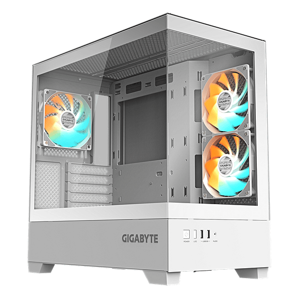 Gigabyte AORUS C201 Panoramic ICE  Caja mATX ARGB Cristal Templado USB 30 White RGB Fusion