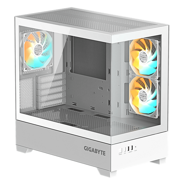 Gigabyte AORUS C201 Panoramic ICE  Caja mATX ARGB Cristal Templado USB 30 White RGB Fusion