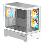 Gigabyte AORUS C201 Panoramic ICE  Caja mATX ARGB Cristal Templado USB 30 White RGB Fusion