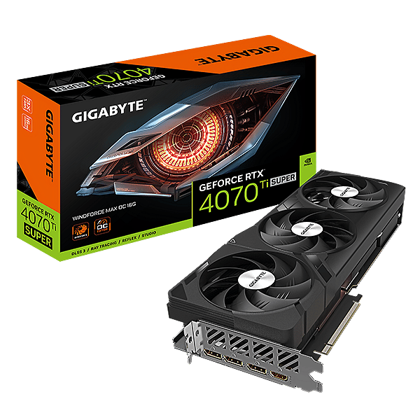 Gigabyte GeForce RTX 4070 Ti Super Windforce Max OC  16GB GDDR6X DLSS3  Tarjeta Gráfica Nvidia