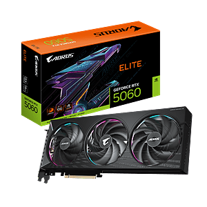Gigabyte GeForce RTX 5060 Aorus Elite 8GB GDDR7 DLSS4  Tarjeta Gráfica Nvidia