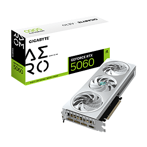 Gigabyte GeForce RTX 5060 Aero OC 8GB GDDR7 DLSS4  Tarjeta Gráfica Nvidia