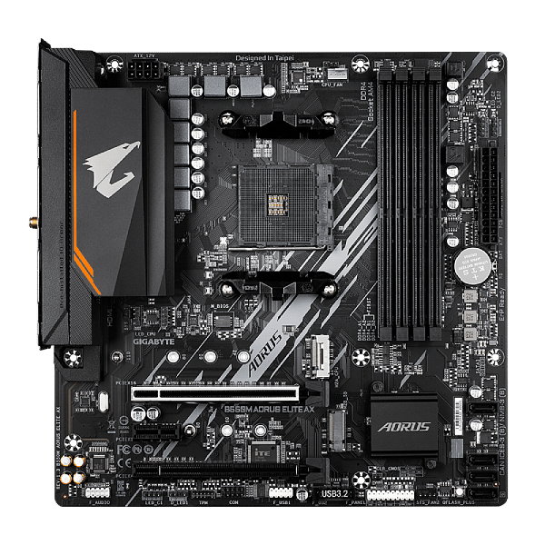 Gigabyte Placa Base B550M AORUS ELITE AX rev 13  DDR4  Micro ATX  Socket AM4
